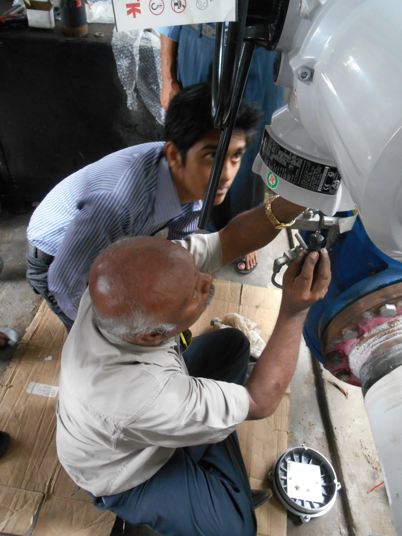 Rotork actuator site installation work at the airport aviation fuel hydrant system