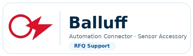 Balluff automation connector / sensor accessory logo badge for Bangladesh industrial spare parts supplier