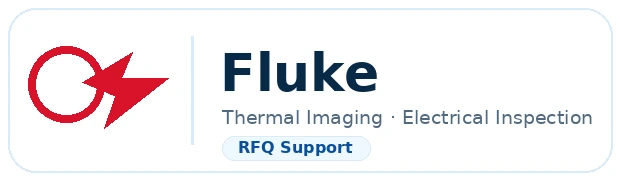 Fluke thermal imaging / electrical inspection logo badge for Bangladesh industrial spare parts supplier