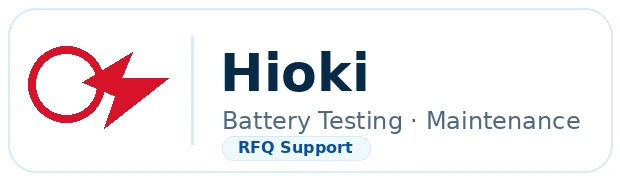 Hioki battery testing / maintenance logo badge for Bangladesh industrial spare parts supplier