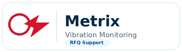 Metrix vibration monitoring logo badge for Bangladesh industrial spare parts supplier