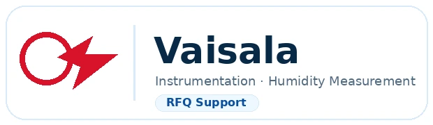Vaisala instrumentation / humidity measurement logo badge for Bangladesh industrial spare parts supplier