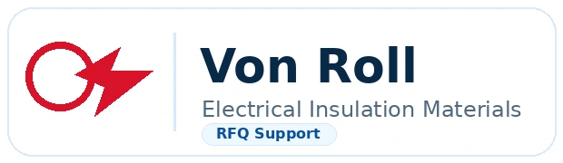 Von Roll electrical insulation materials logo badge for Bangladesh industrial spare parts supplier