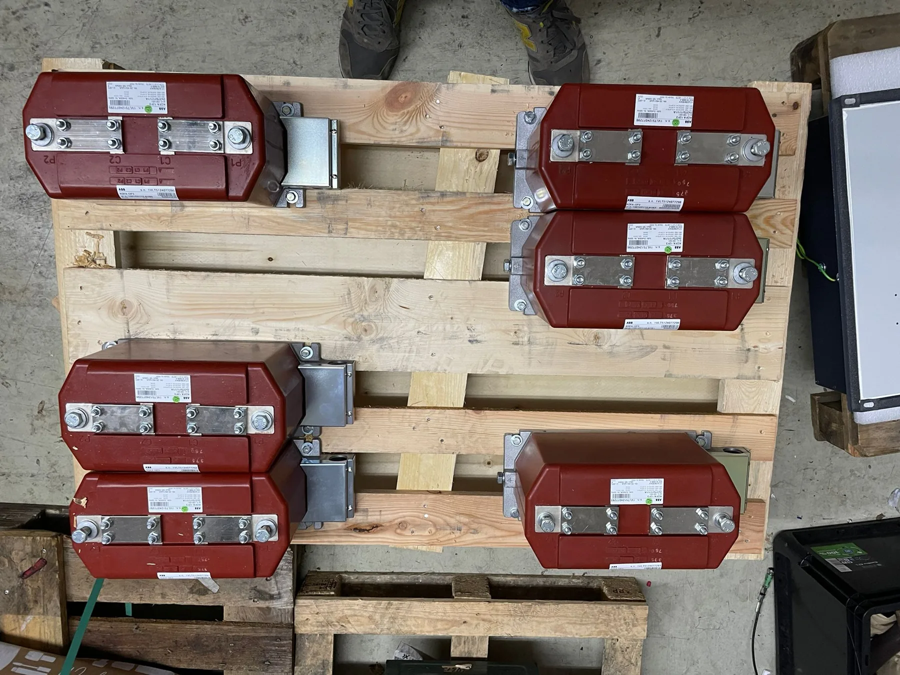 ABB kofa 12f3 busbar current transformers pallet assembly supplied goods evidence for grid / substation protection by Impro Solutions Bangladesh and Impro Solutions UK.