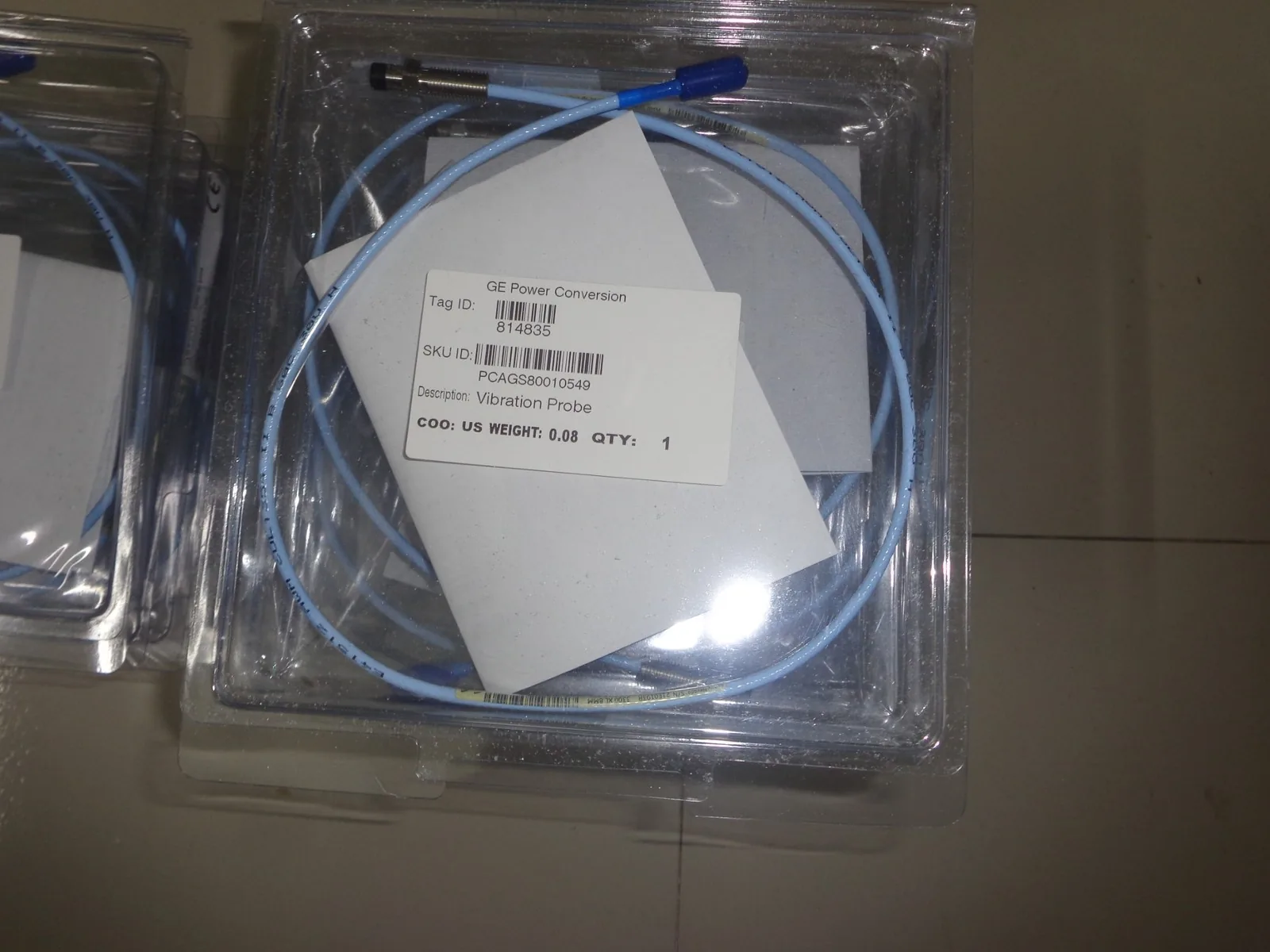 Bently Nevada GE power conversion vibration probe assembly pcags80010549 blue cable supplied goods evidence for rotating equipment monitoring by Impro Solutions Bangladesh and Impro Solutions UK.