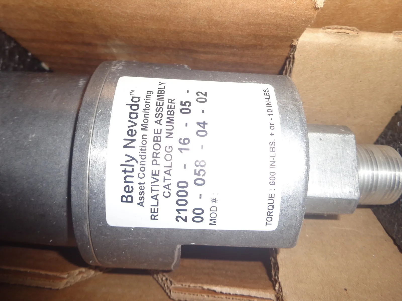 Bently Nevada 21000 relative probe assembly 21000 058 04 02 asset condition monitoring supplied goods evidence for rotating equipment monitoring by Impro Solutions Bangladesh and Impro Solutions UK.