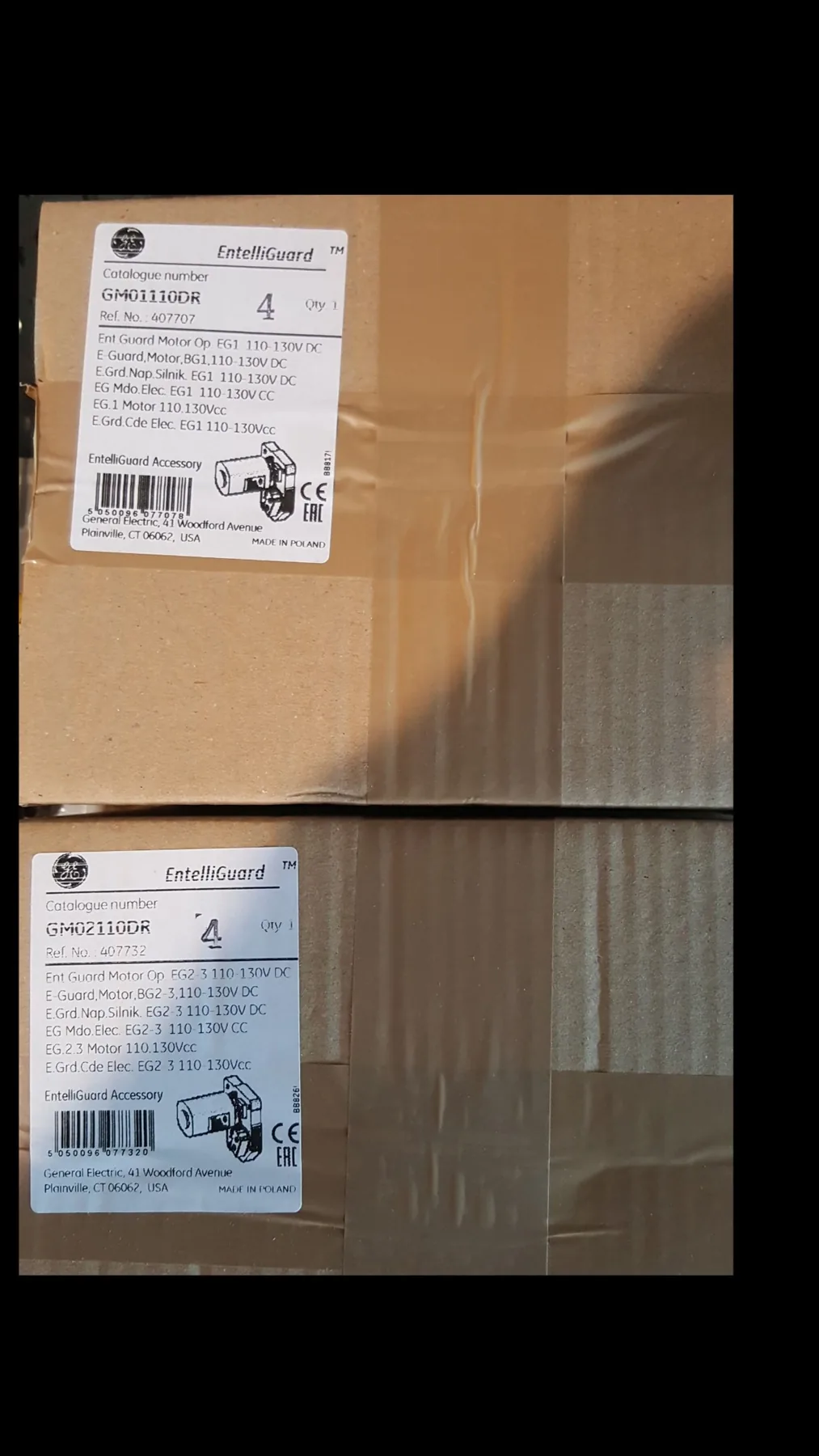 GE entelliguard gm01110dr and gm02110dr motor operator accessory 110 130v dc for entelliguard g circuit breakers supplied goods evidence for electrical switchgear / breaker spares by Impro Solutions Bangladesh and Impro Solutions UK.