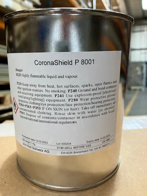 Von Roll coronashield p 8001 resin supplied goods evidence for electrical insulation materials by Impro Solutions Bangladesh and Impro Solutions UK.