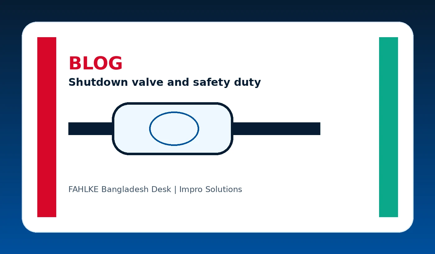 Pipeline Shutdown Valve Actuator Logic for Bangladesh image