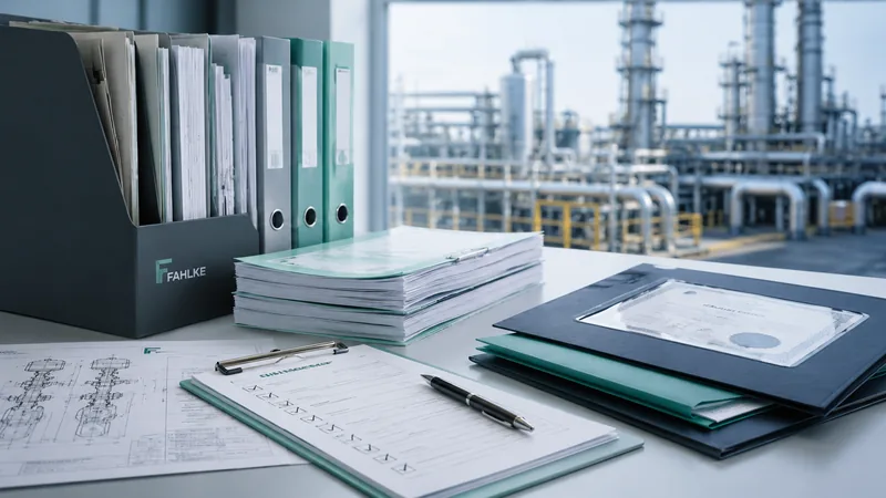 Document control image for datasheet certificate warranty origin and commissioning document review