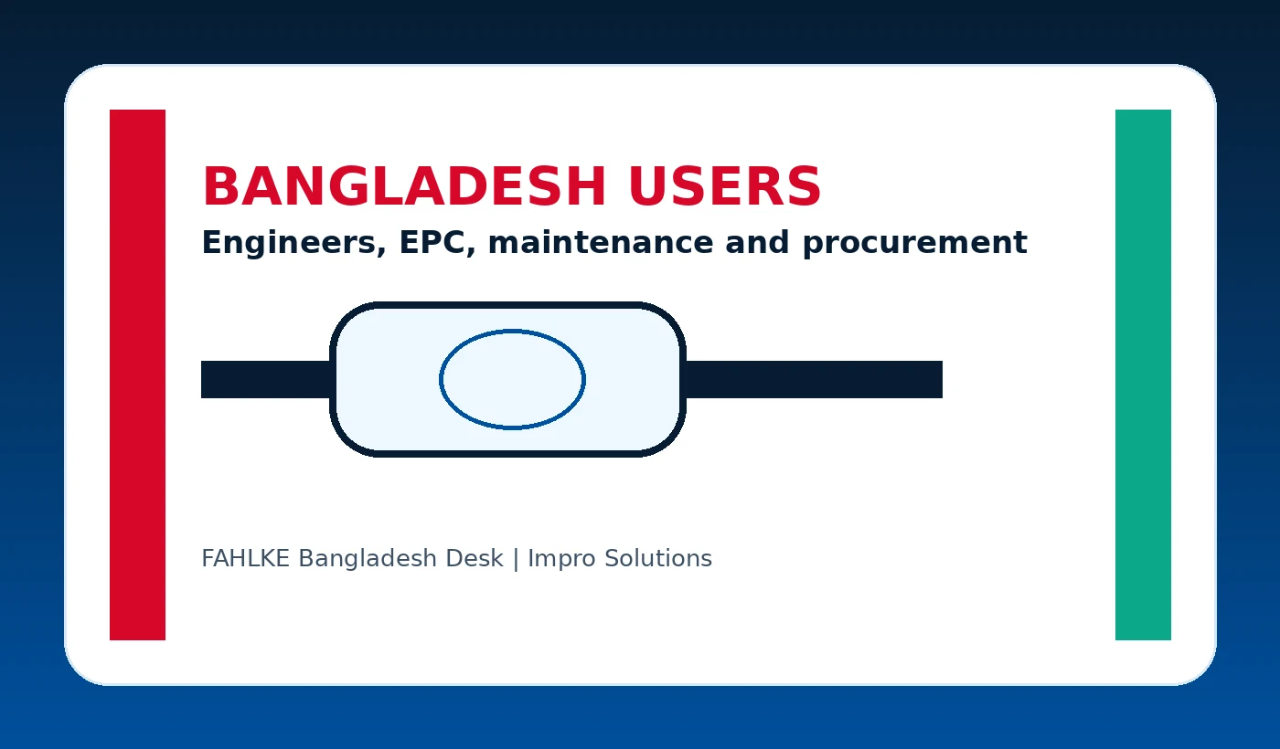 FAHLKE users in Bangladesh industrial projects. FAHLKE Bangladesh valve automation support image