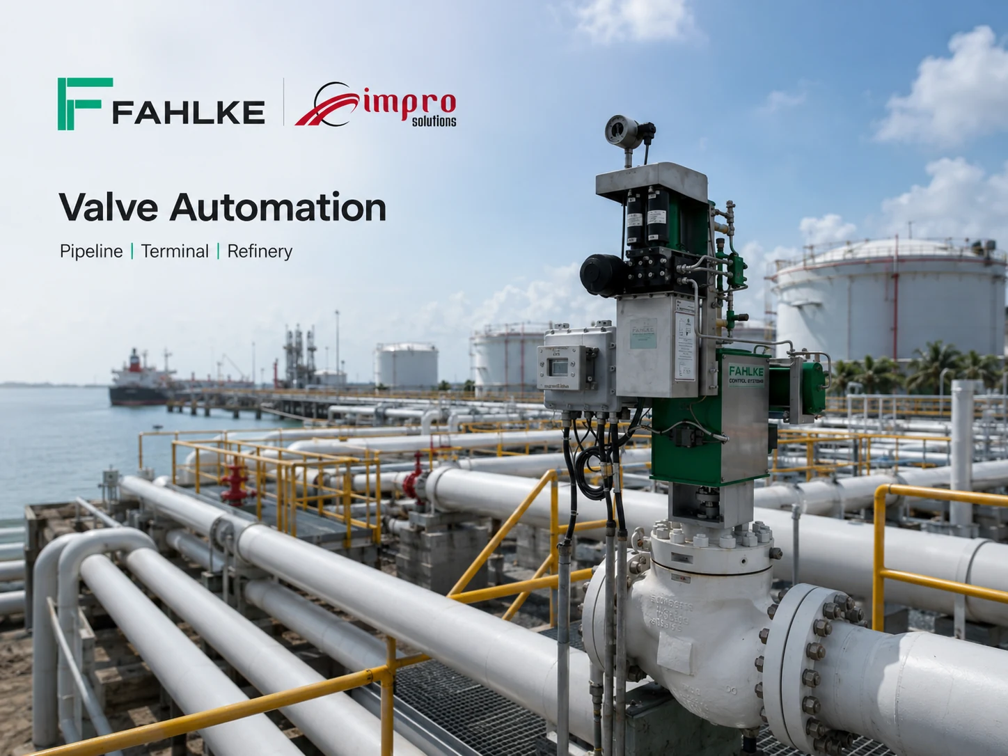 FAHLKE Bangladesh valve automation actuator support at pipeline terminal and refinery application with Impro Solutions Bangladesh