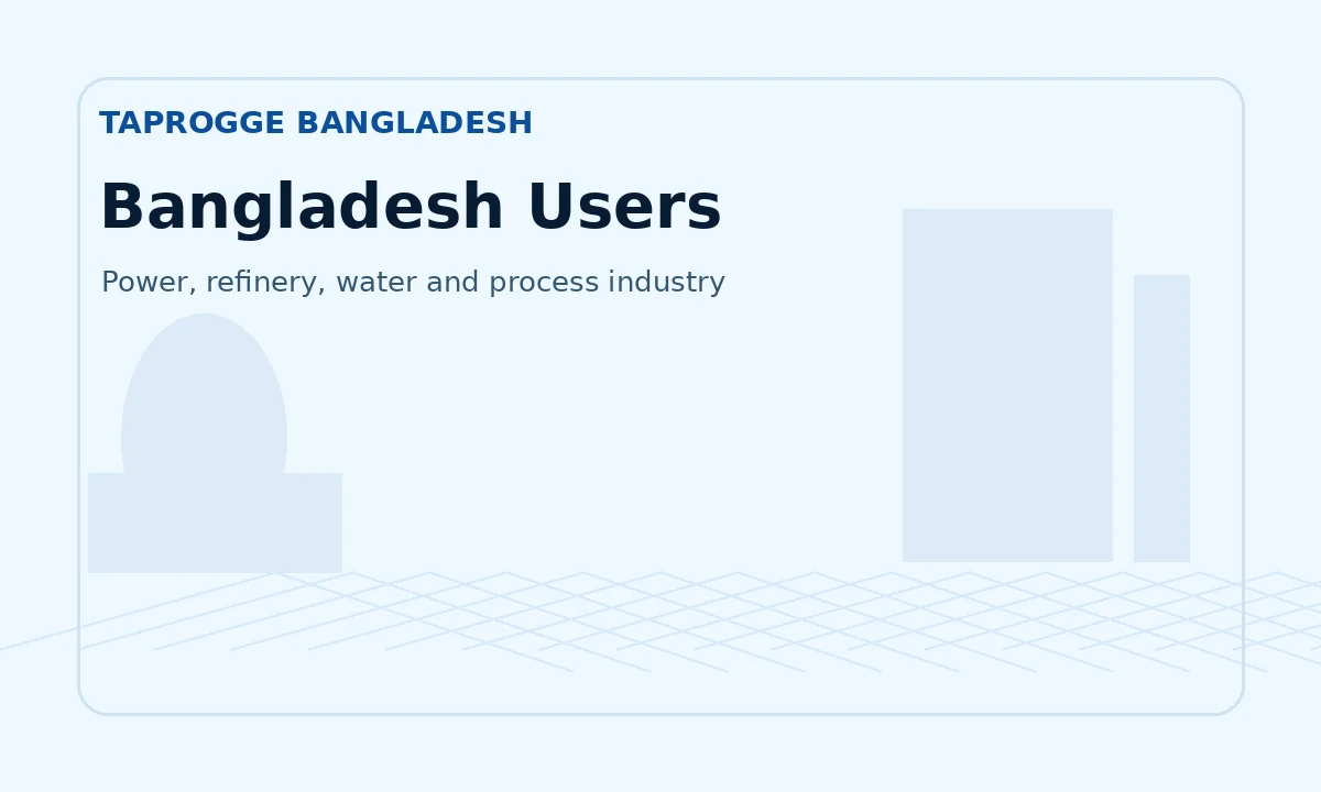 Bangladesh users for TAPROGGE condenser cleaning and cooling water support
